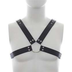 deluxe leather chest harness