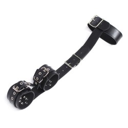 strict leather neck wrist restraint