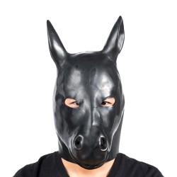 latex mask horse head hood