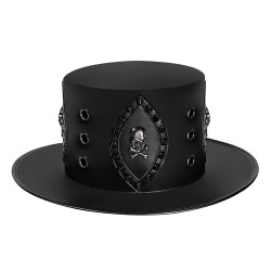 mens steampunk rivet skull hat