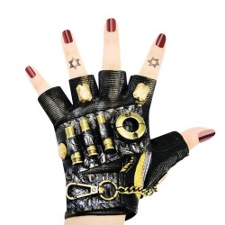 half finger steampunk gloves