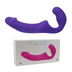 double rider strapless strap on vibrator