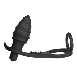 p spot vibrating anal plug with cock ring